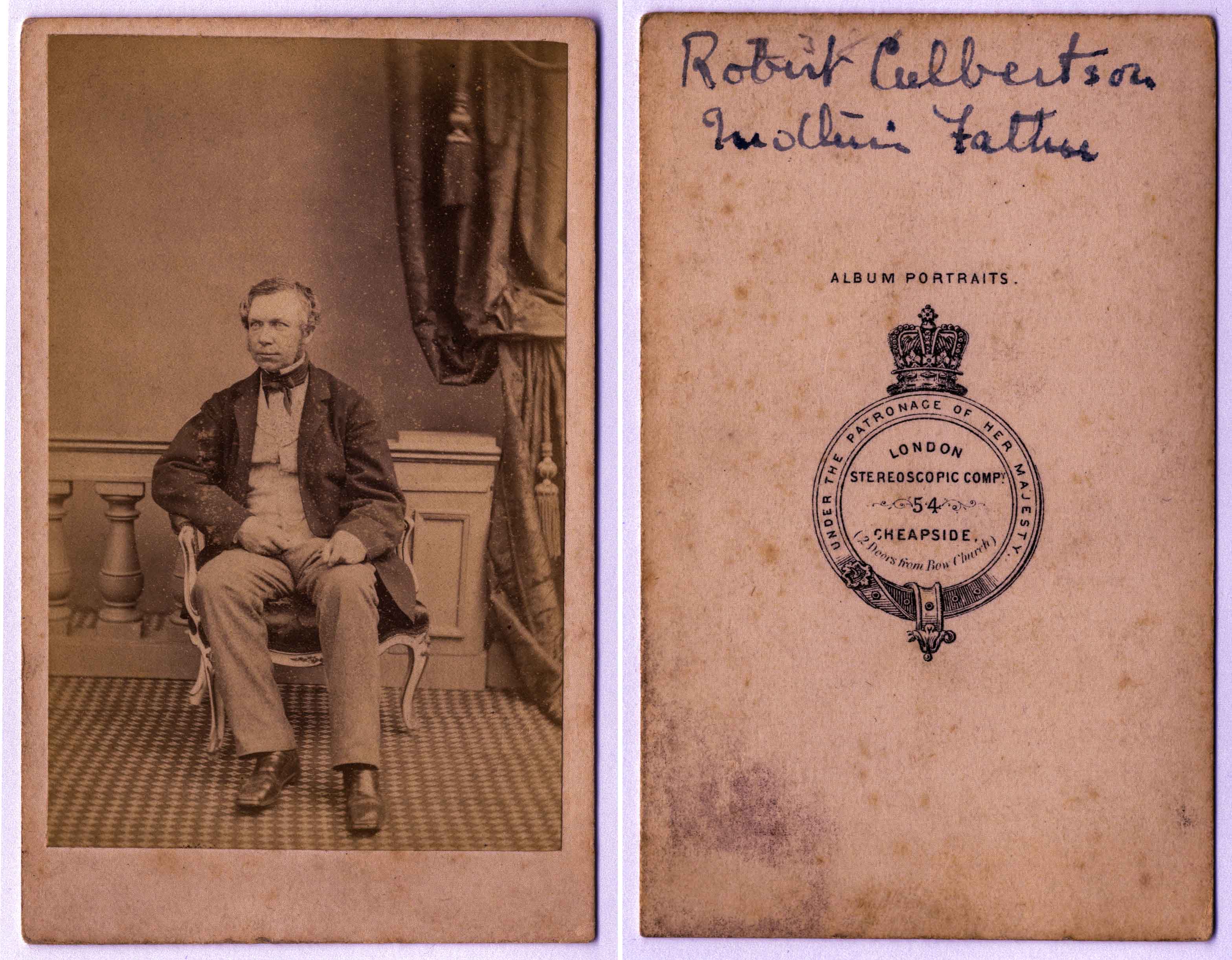  Robert Culbertson of Sligo - husband of Agnes & father of Robert Spencer 