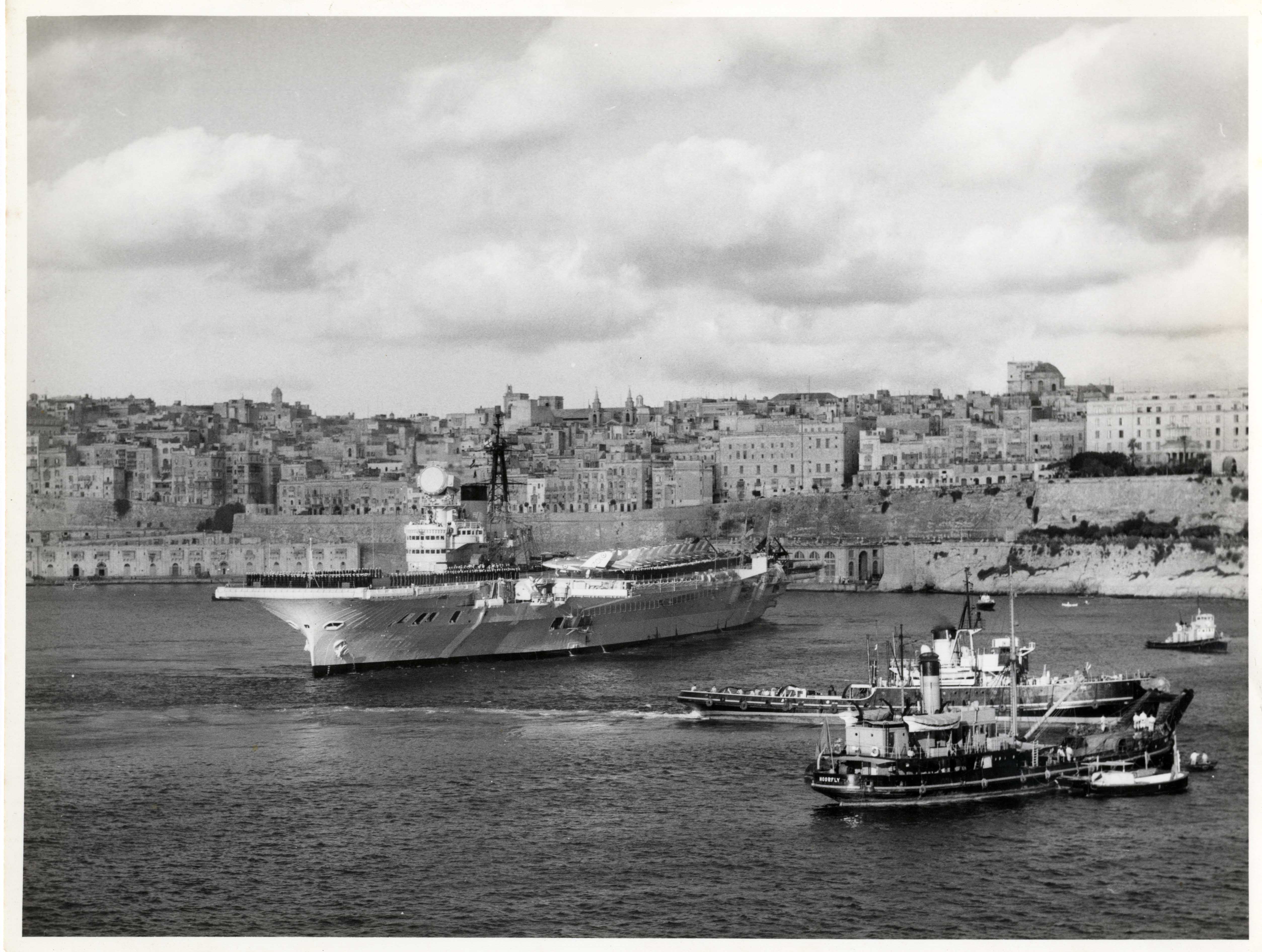  HMS Victorious in Grand Harbour, Valetta, Malta 28-Nov-1959 