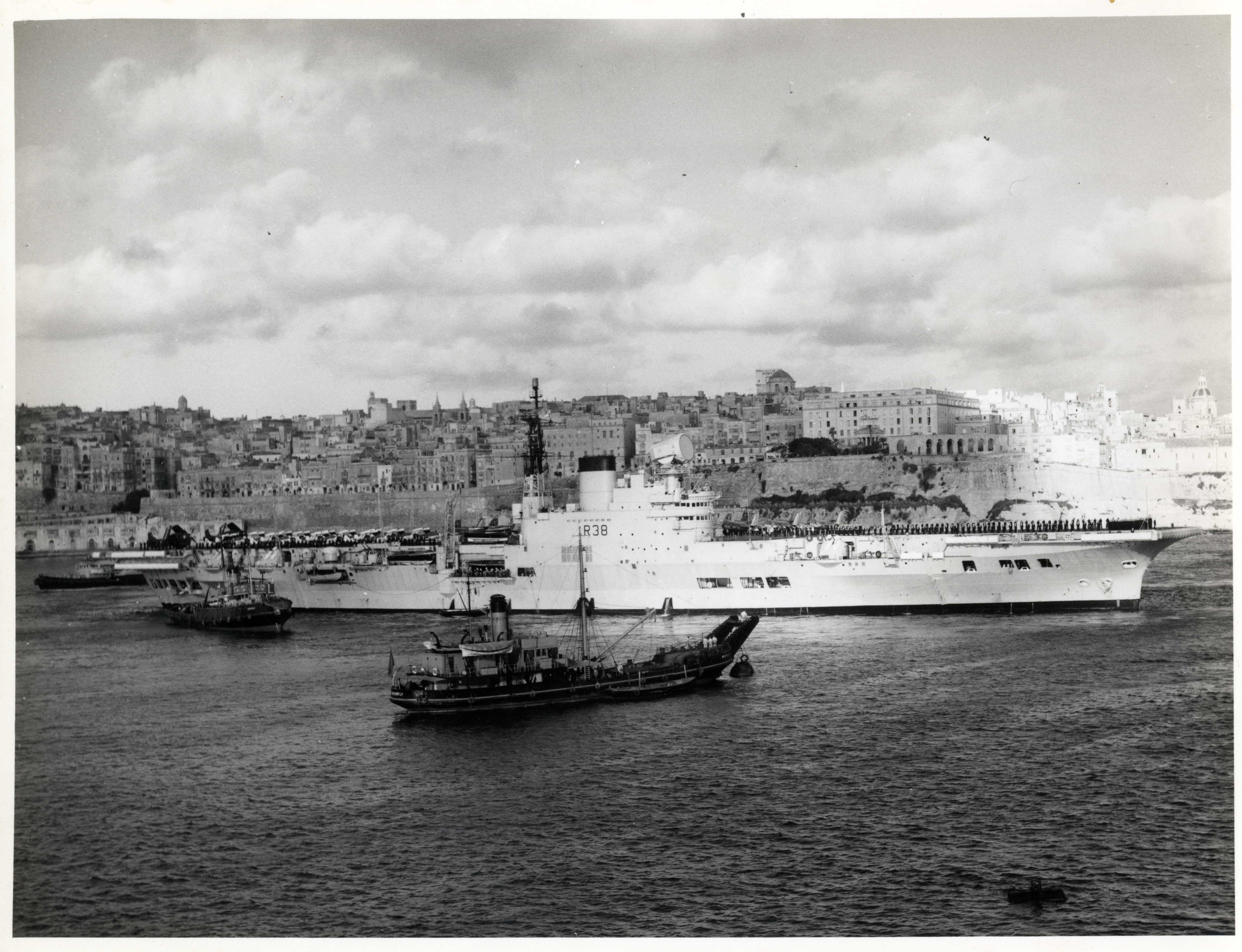  HMS Victorious in Grand Harbour, Valetta, Malta 28-Nov-1959 
