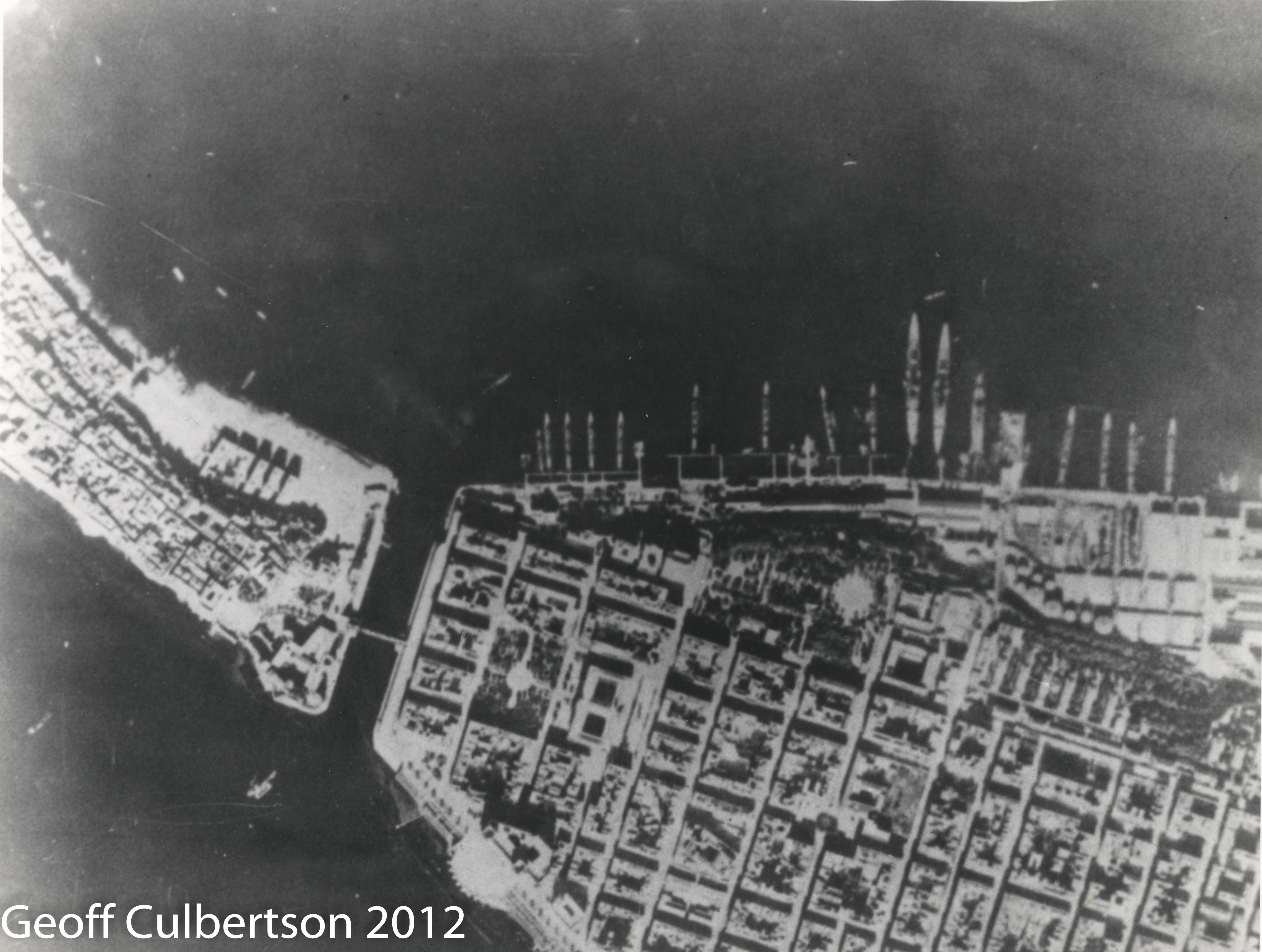  Aerial reconnaisance photo of Tarranto before bombing raid on 11-Nov-1940 