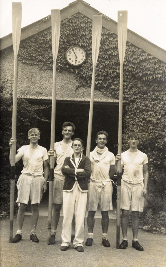 1940-41 Rowing IV at boat house - JM Culbertson 2nd from right